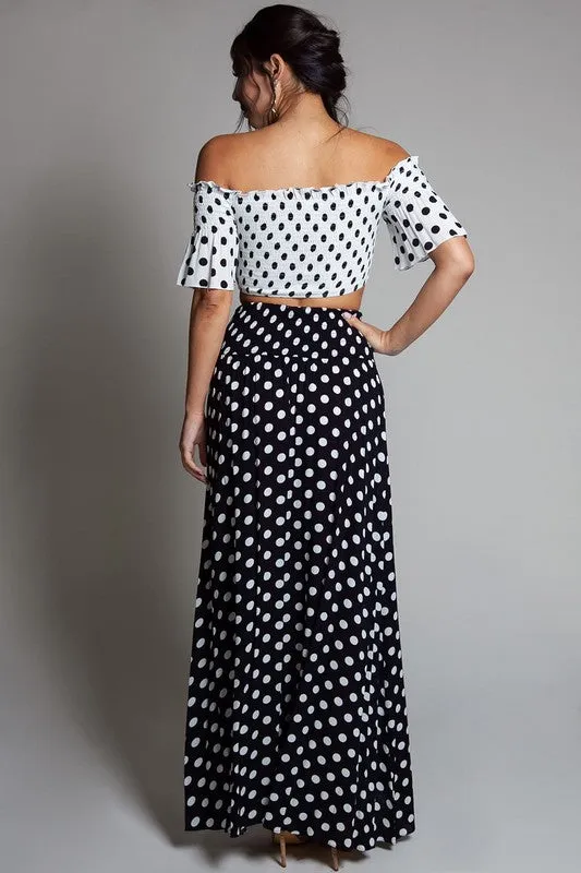Chasity Polka Dot Skirt Set