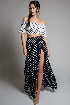 Chasity Polka Dot Skirt Set