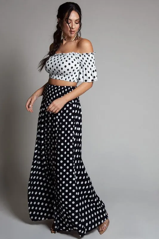 Chasity Polka Dot Skirt Set