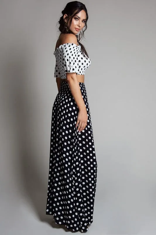 Chasity Polka Dot Skirt Set
