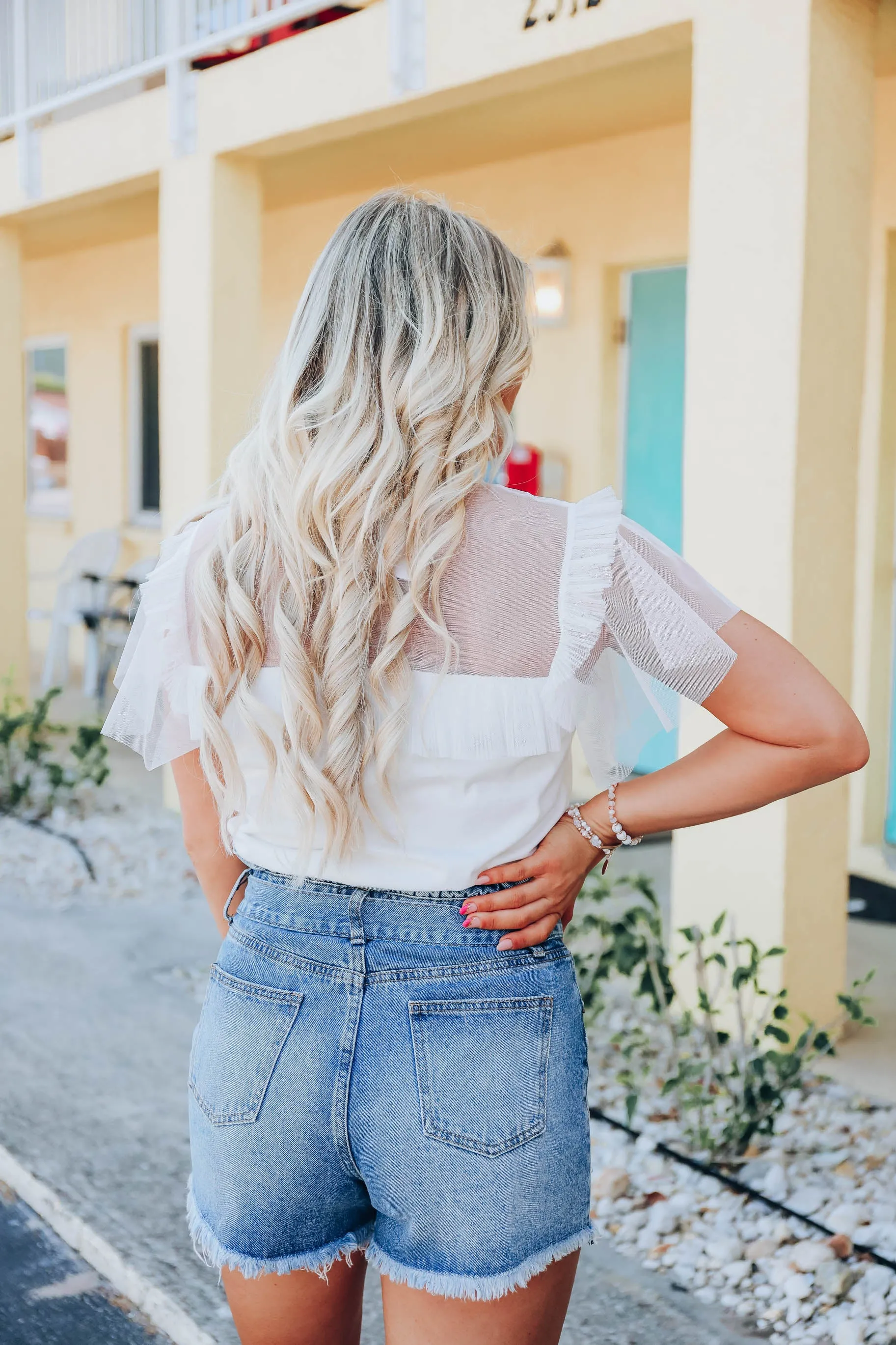 Cheyenne Ruffle Yoke Top