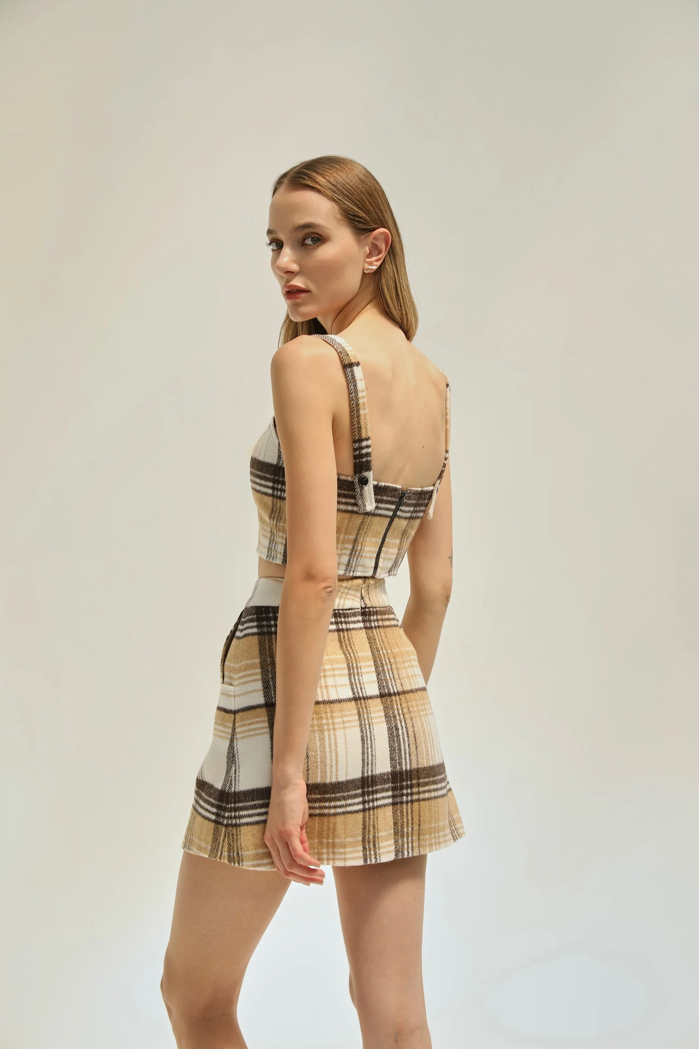 Clarke Wool Flannel Skirt