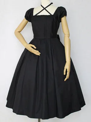Classic Lolita OP Dress Cross Bow Pleated Lolita One Piece Dress