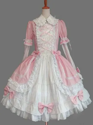 Classic Lolita OP Dress Pink Ruffles Lolita One Piece Dresses