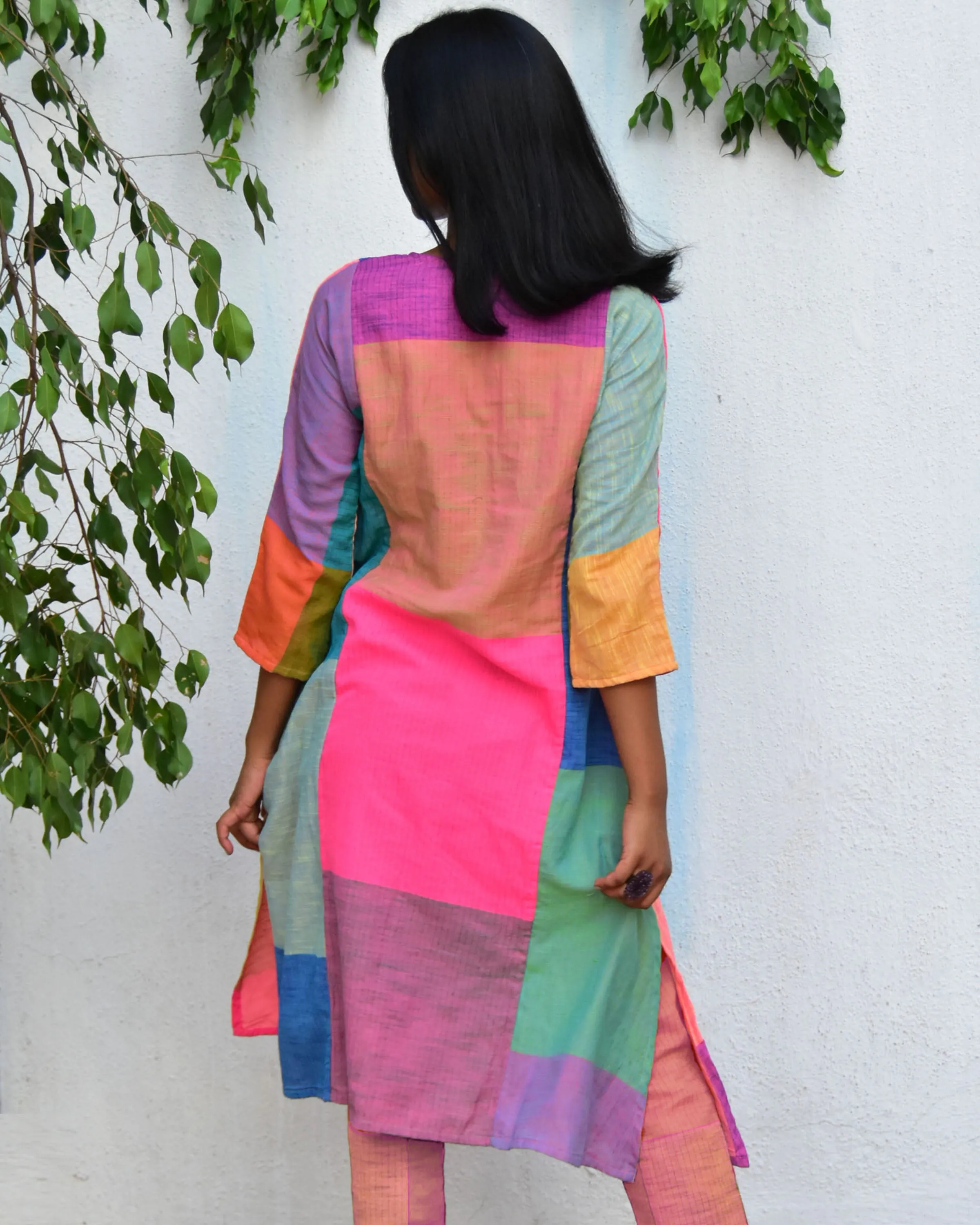 Coastal Breeze Handwoven Cotton Kurta set