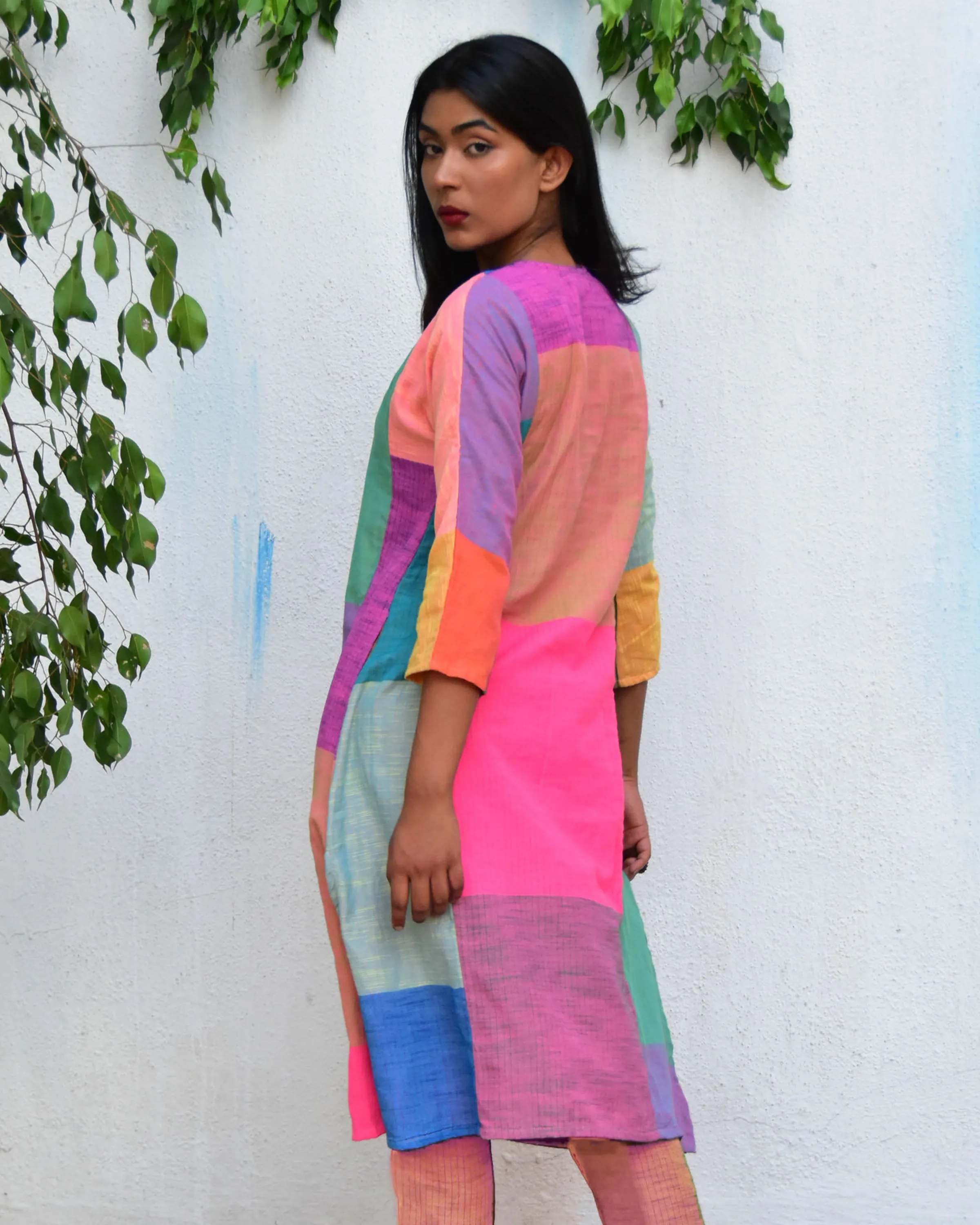 Coastal Breeze Handwoven Cotton Kurta set