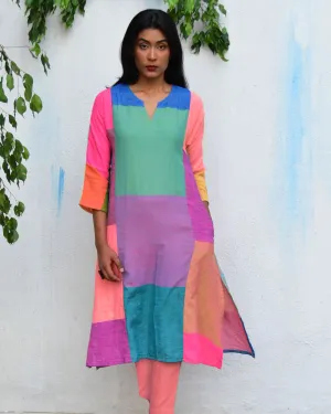 Coastal Breeze Handwoven Cotton Kurta set