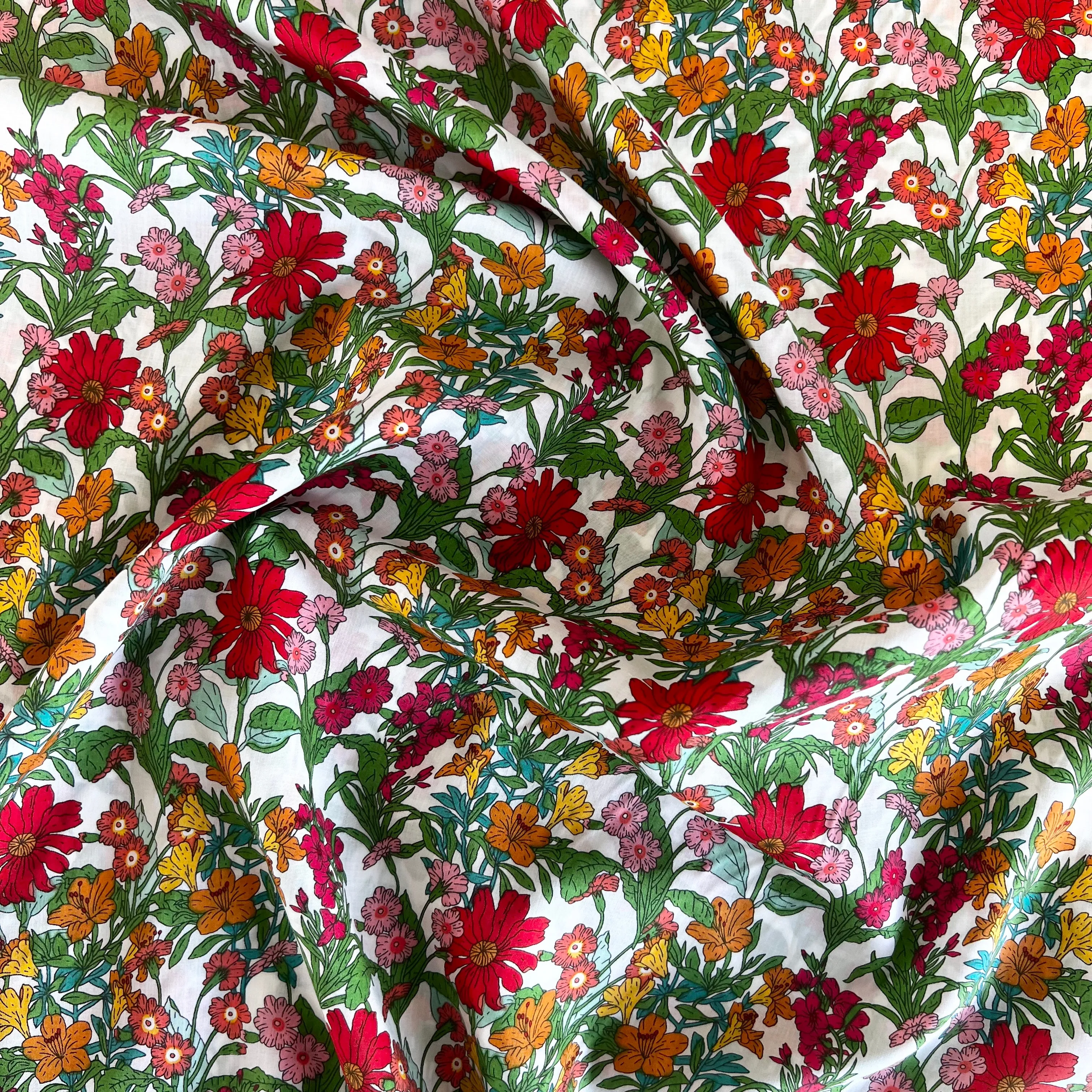 Cornflower Cotton Lawn - Red