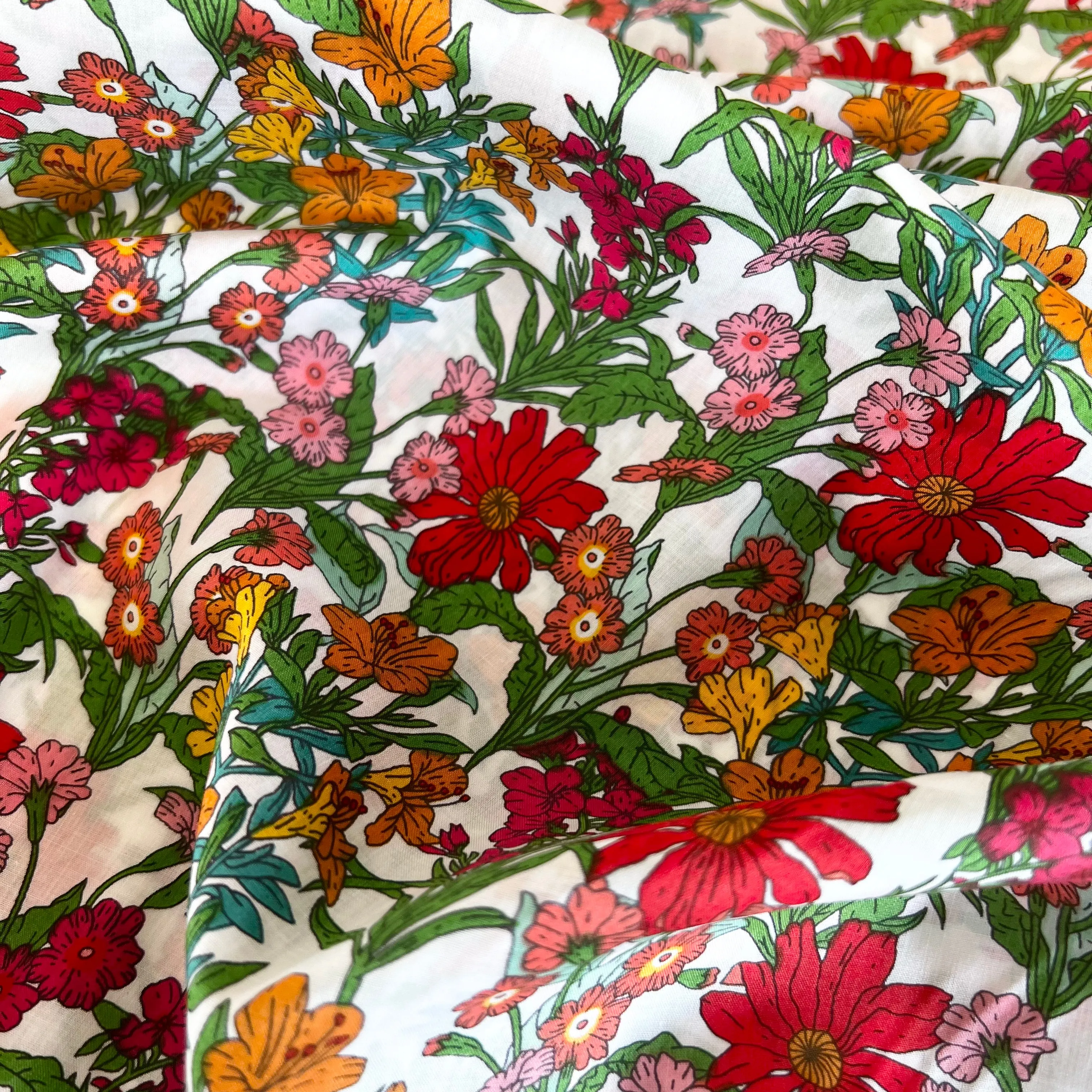 Cornflower Cotton Lawn - Red