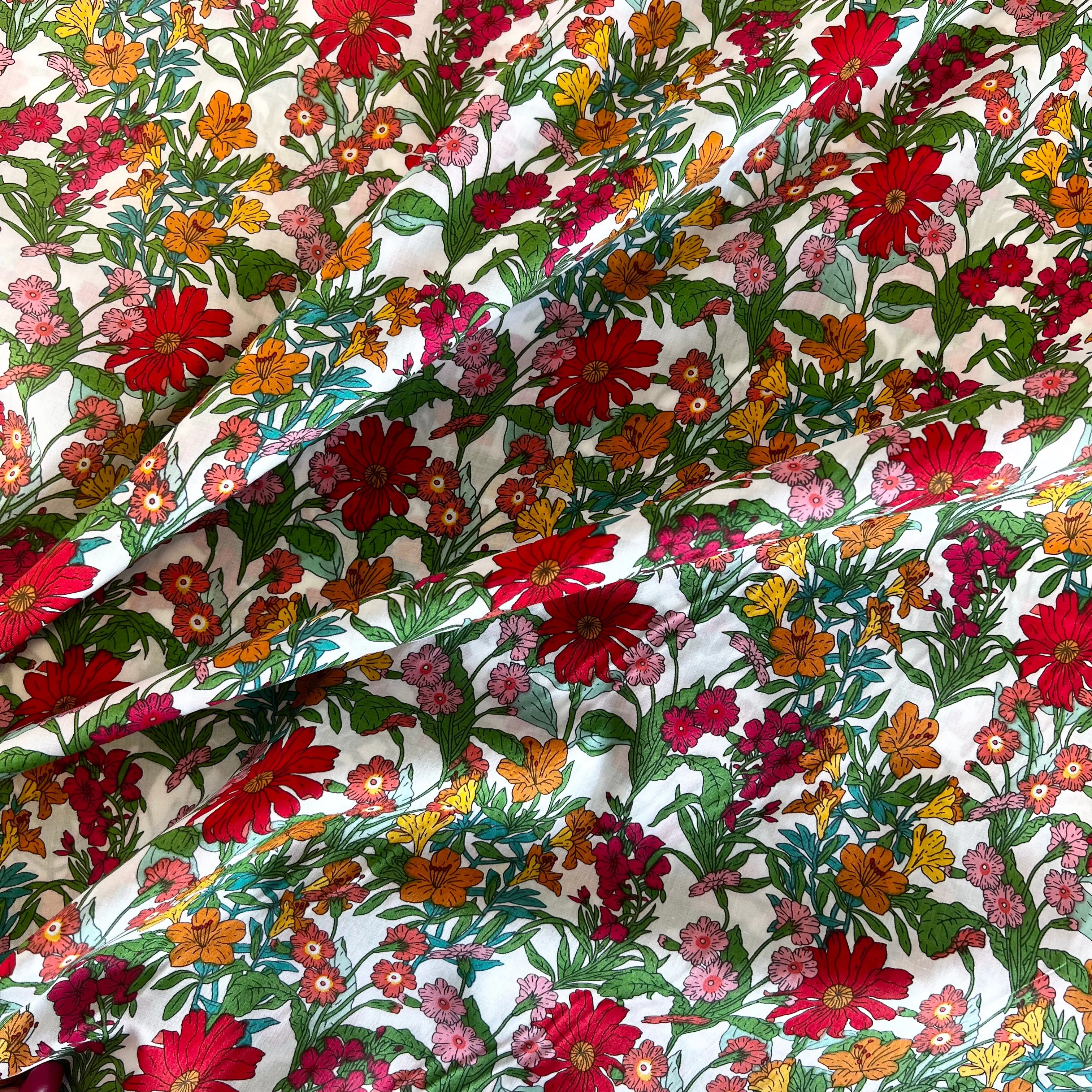 Cornflower Cotton Lawn - Red