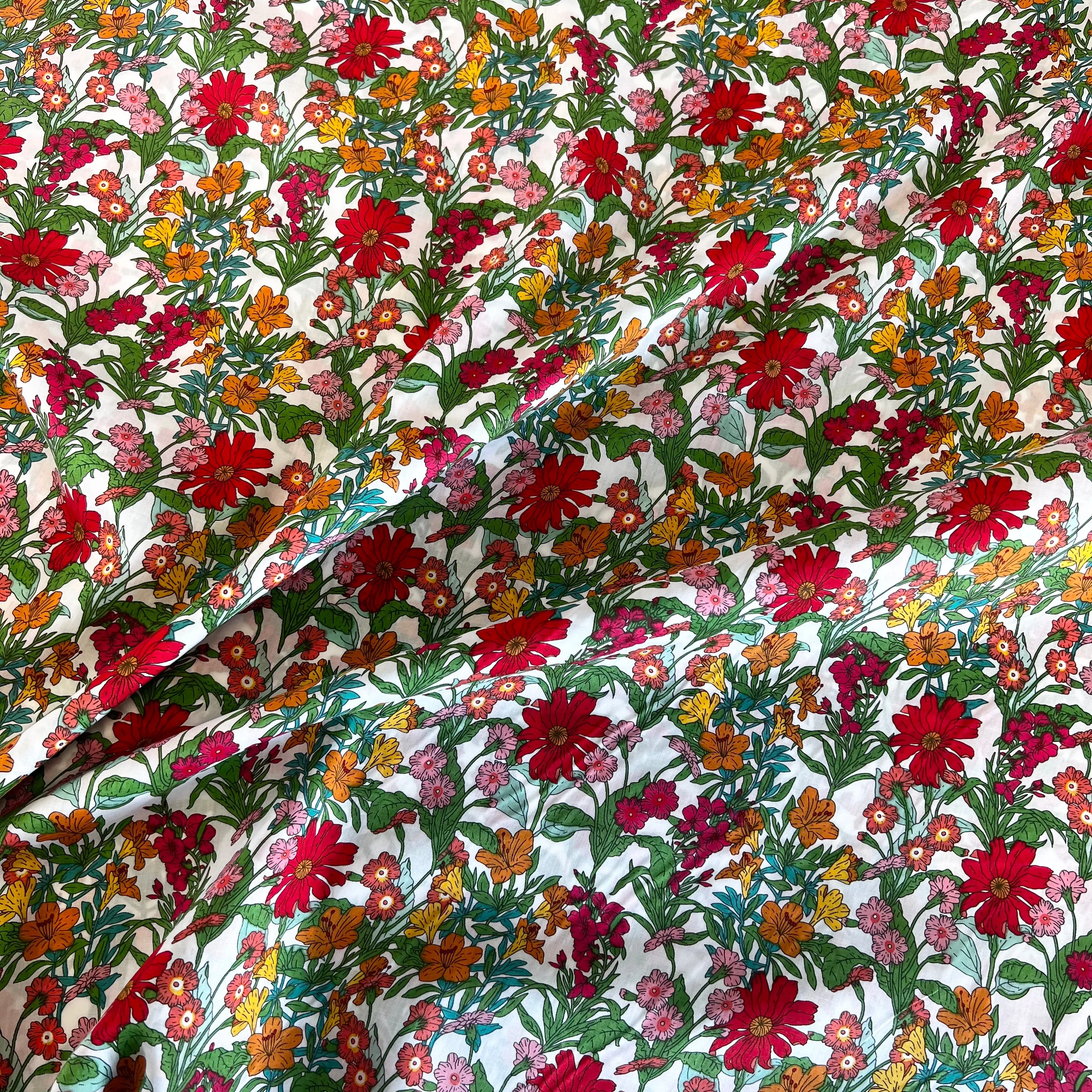 Cornflower Cotton Lawn - Red