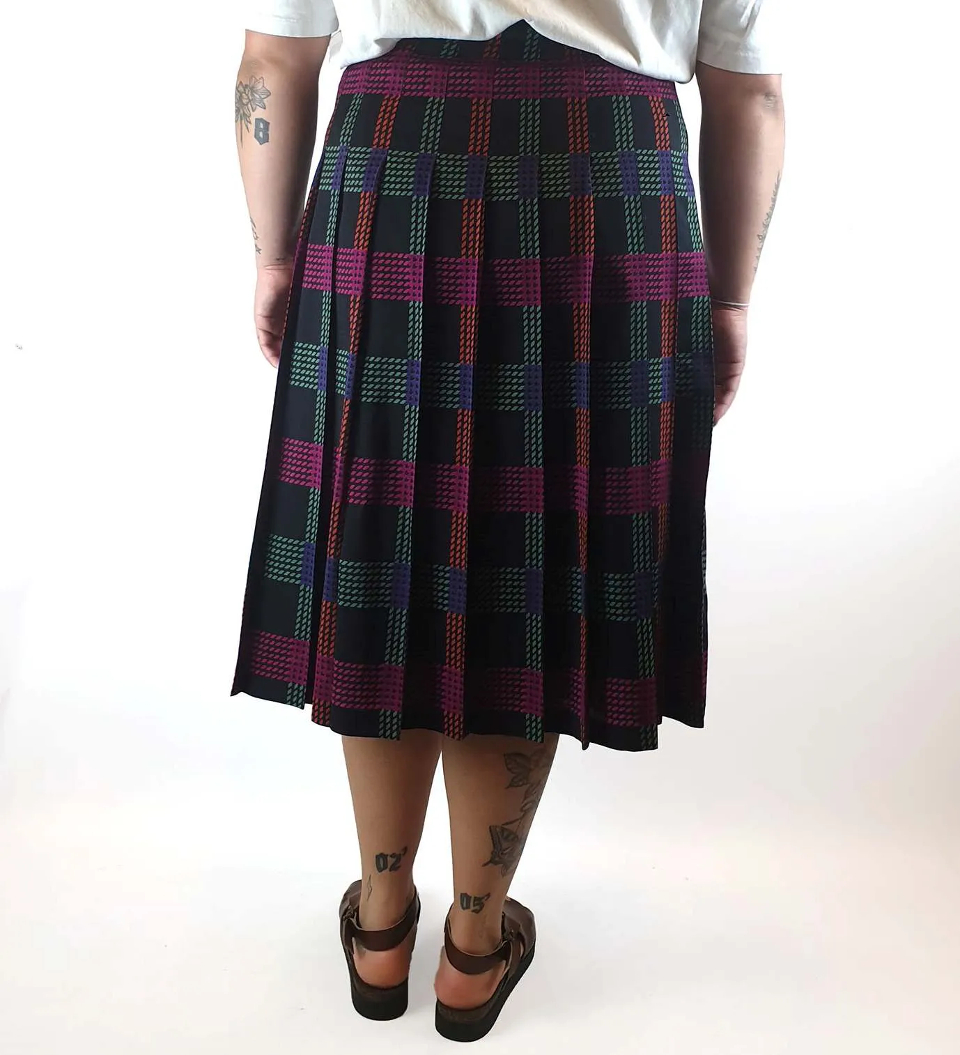 Country Casuals vintage pleated midi skirt size UK18