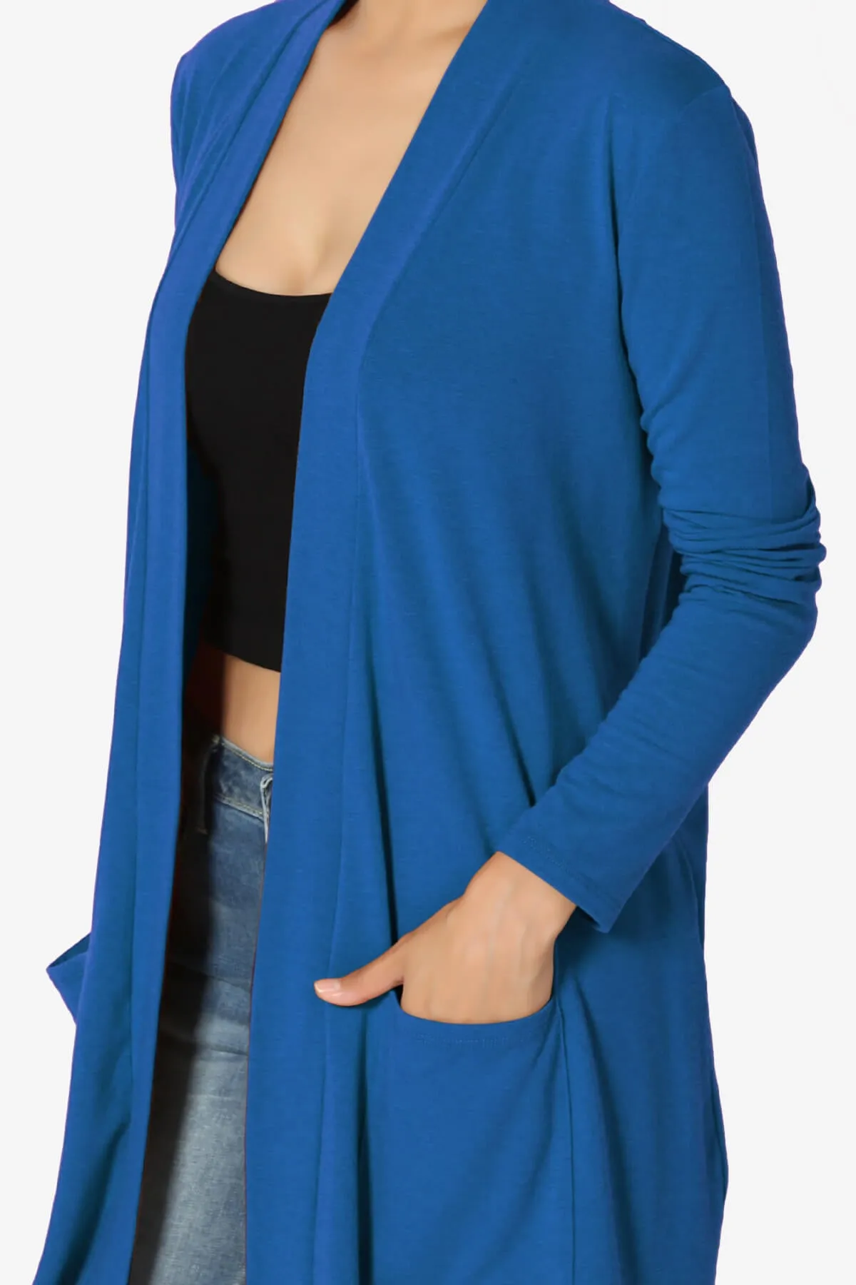 Daday Long Sleeve Pocket Open Front Cardigan