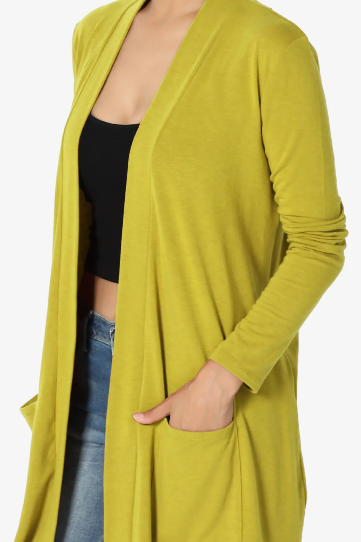 Daday Long Sleeve Pocket Open Front Cardigan