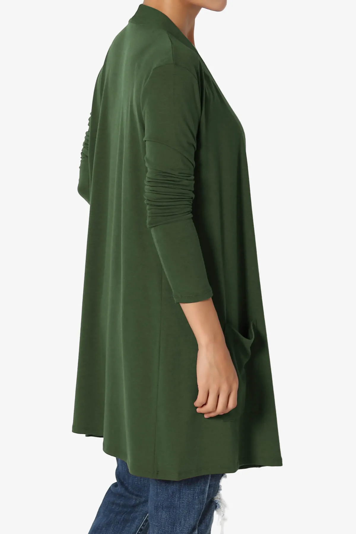 Daday Long Sleeve Pocket Open Front Cardigan