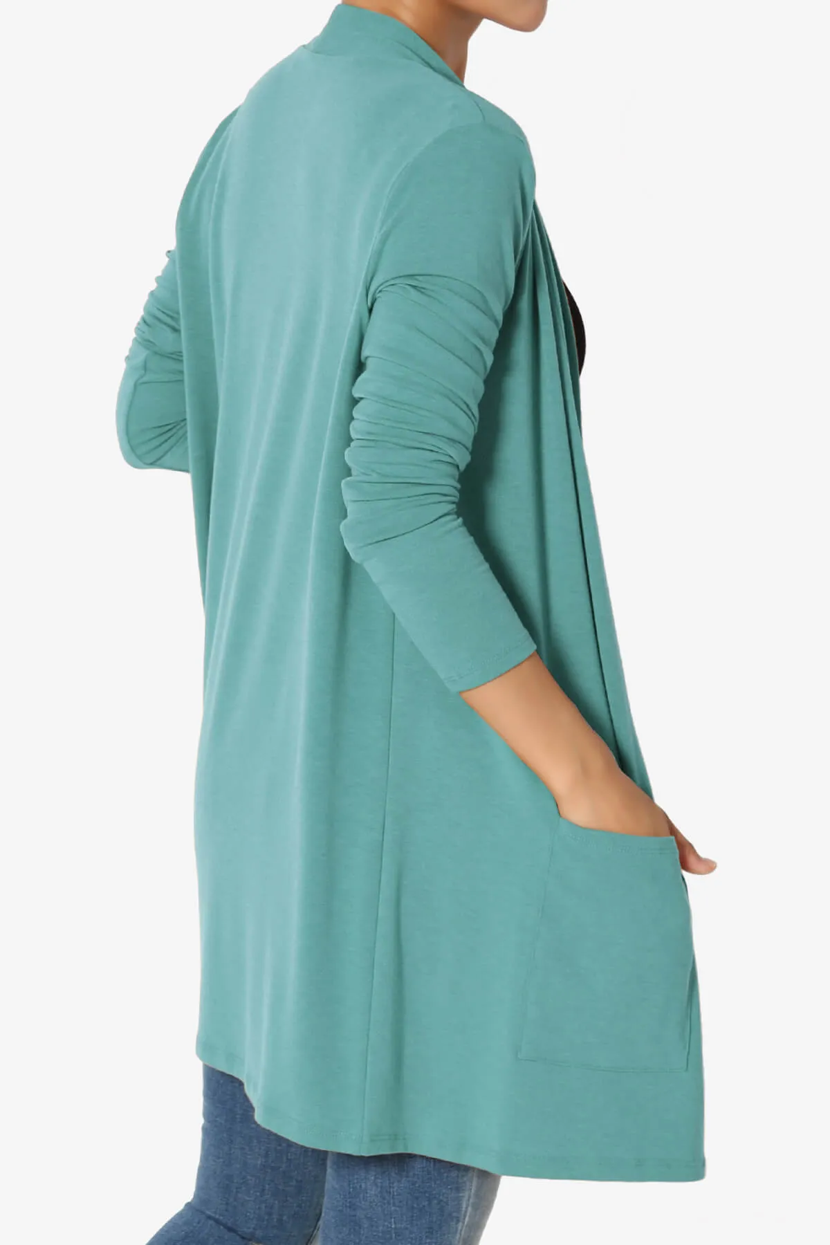 Daday Long Sleeve Pocket Open Front Cardigan