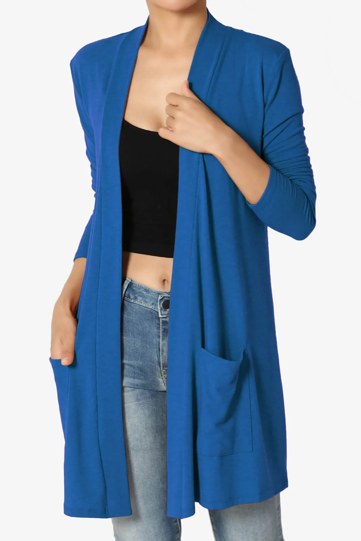 Daday Long Sleeve Pocket Open Front Cardigan