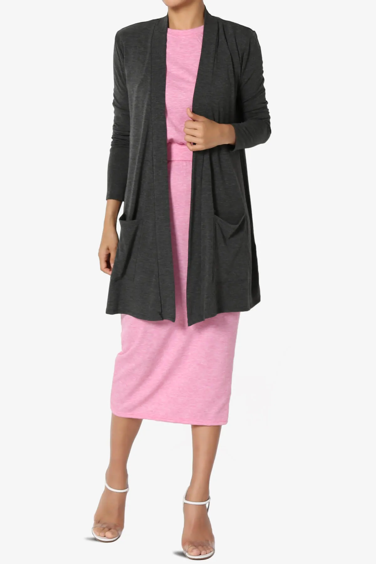Daday Long Sleeve Pocket Open Front Cardigan