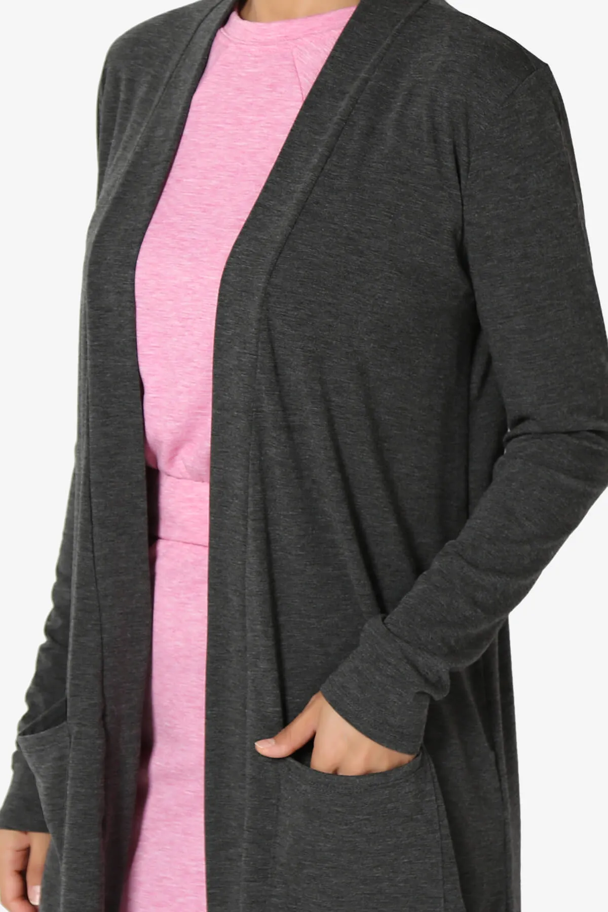 Daday Long Sleeve Pocket Open Front Cardigan