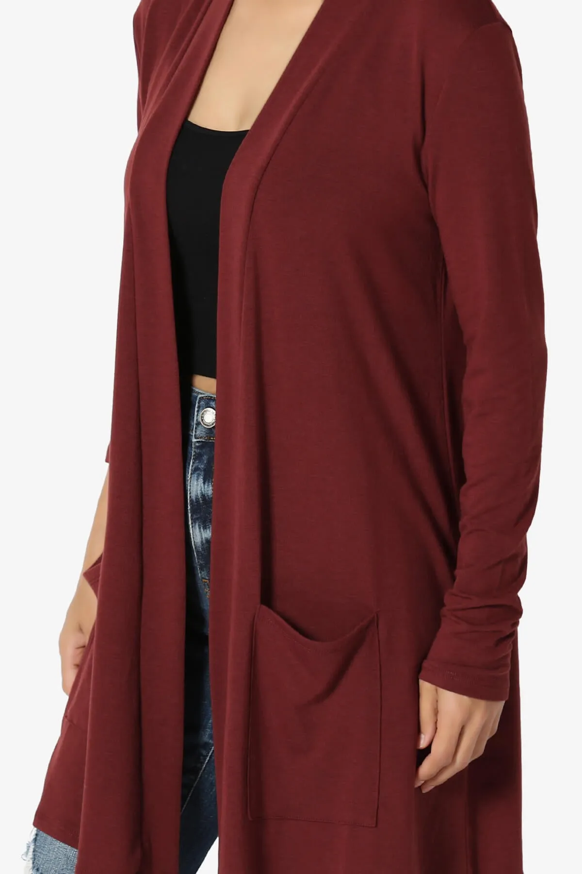 Daday Long Sleeve Pocket Open Front Cardigan
