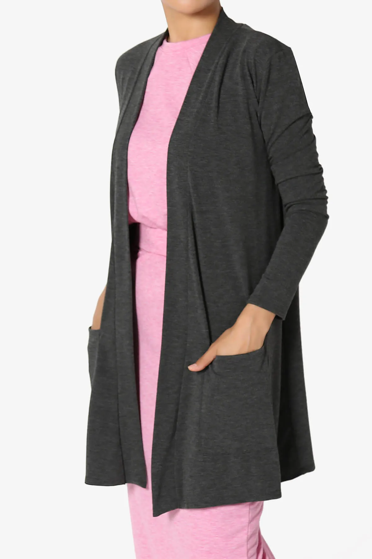 Daday Long Sleeve Pocket Open Front Cardigan