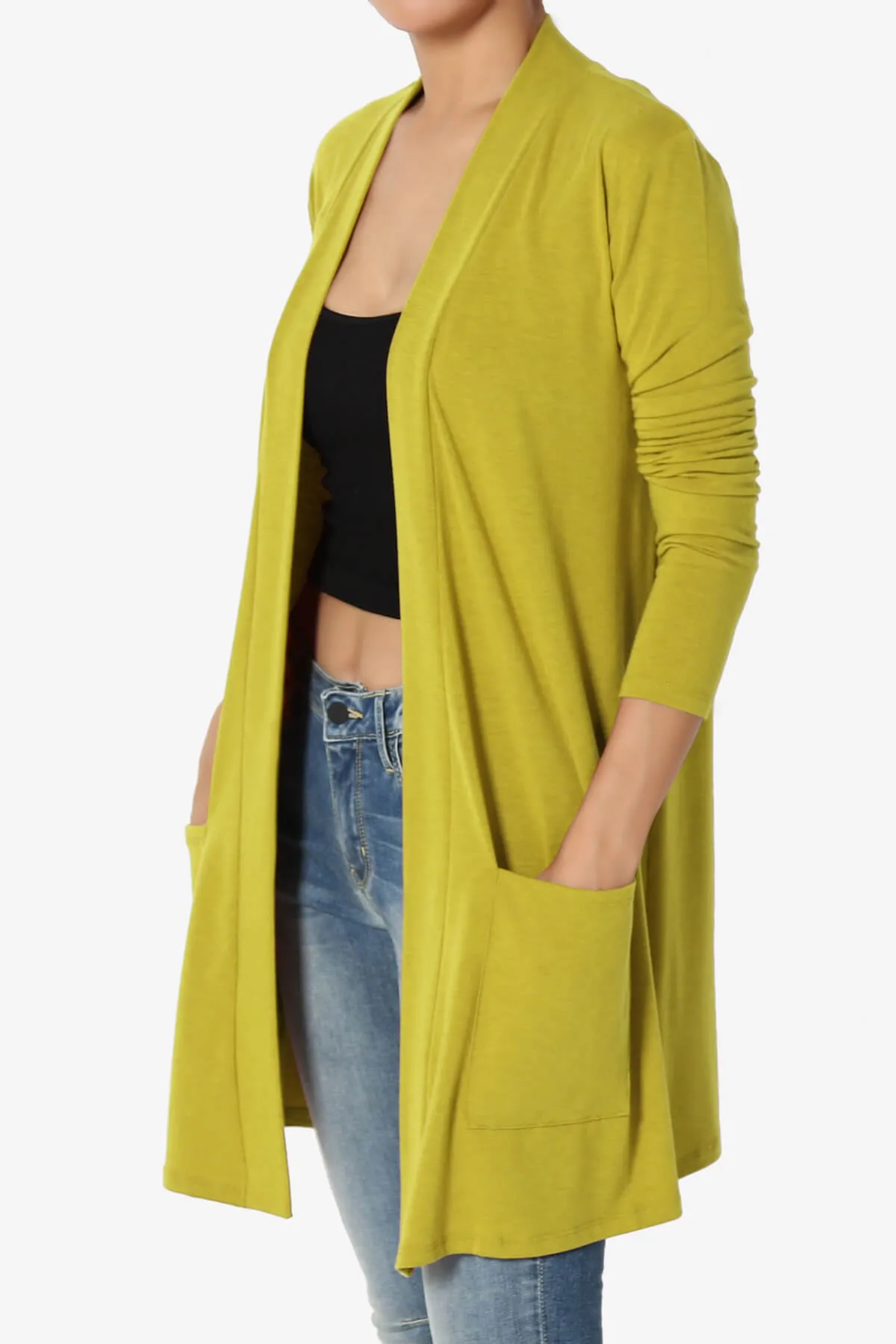 Daday Long Sleeve Pocket Open Front Cardigan
