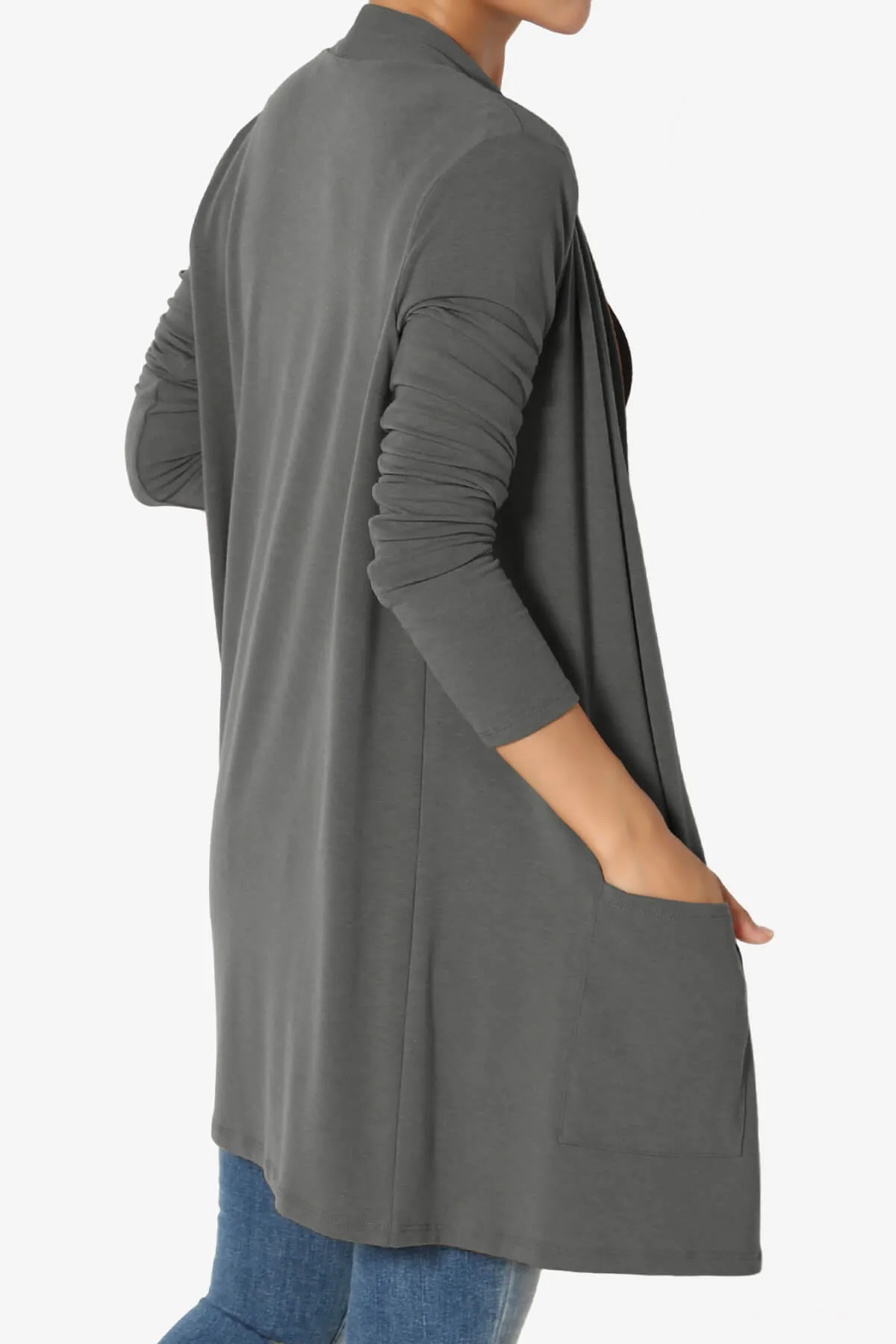 Daday Long Sleeve Pocket Open Front Cardigan