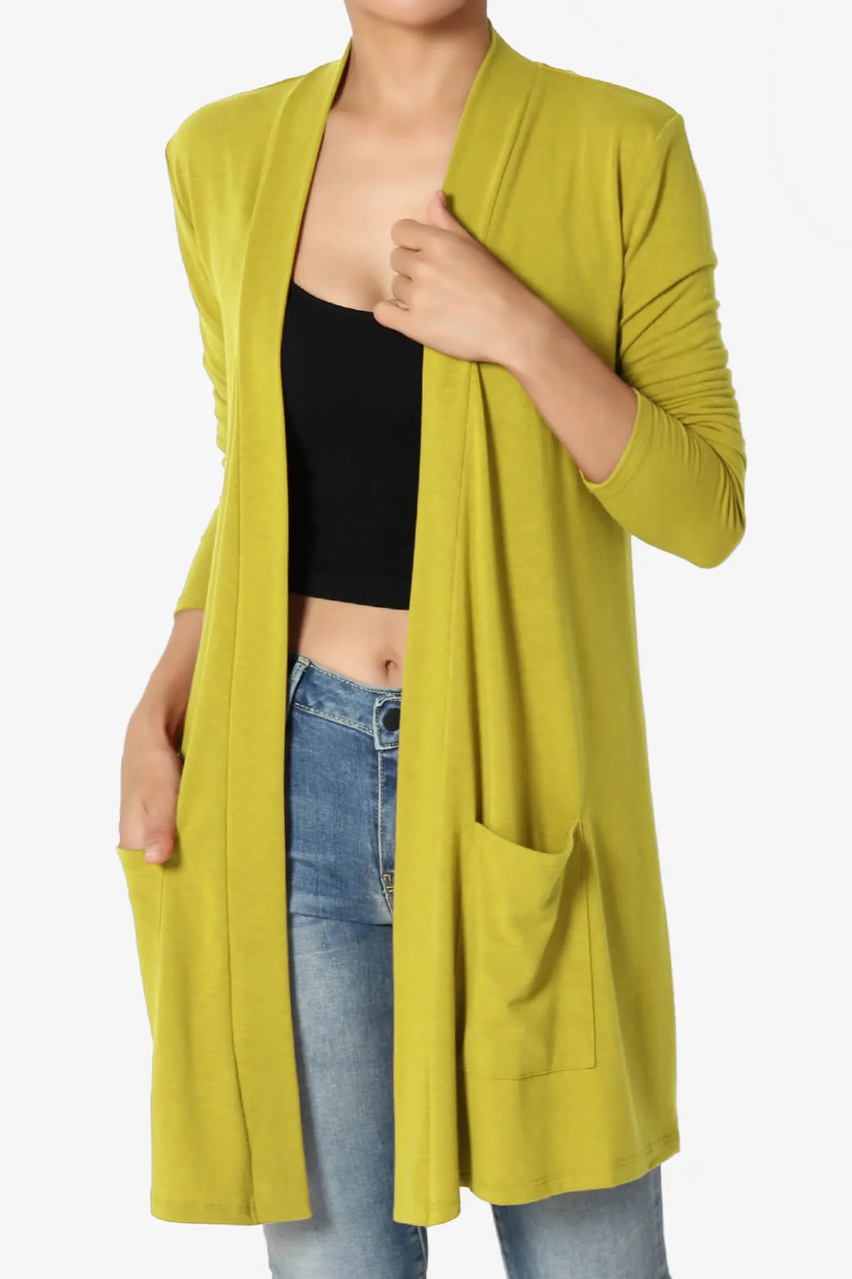 Daday Long Sleeve Pocket Open Front Cardigan