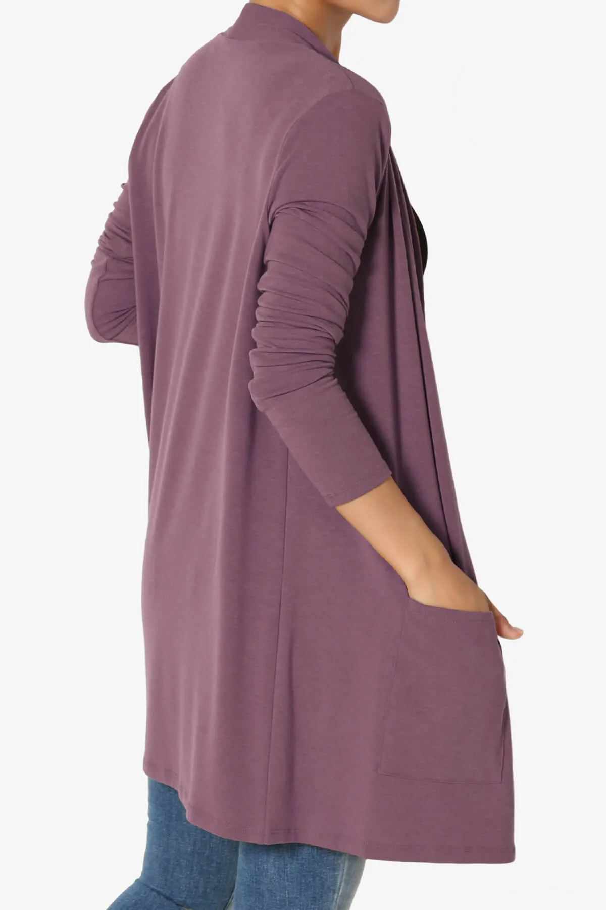 Daday Long Sleeve Pocket Open Front Cardigan