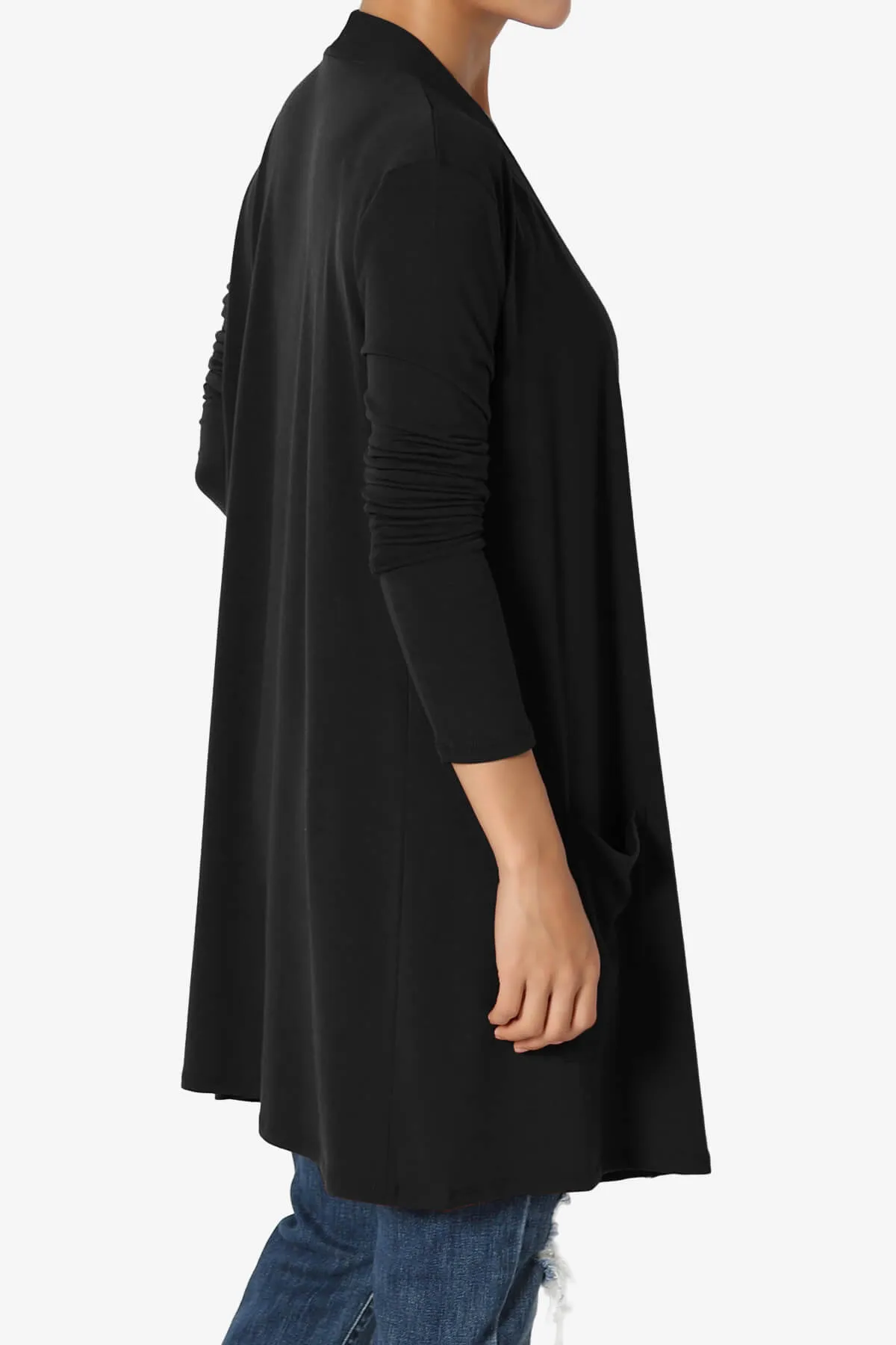 Daday Long Sleeve Pocket Open Front Cardigan