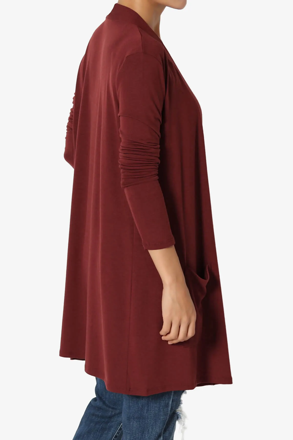 Daday Long Sleeve Pocket Open Front Cardigan