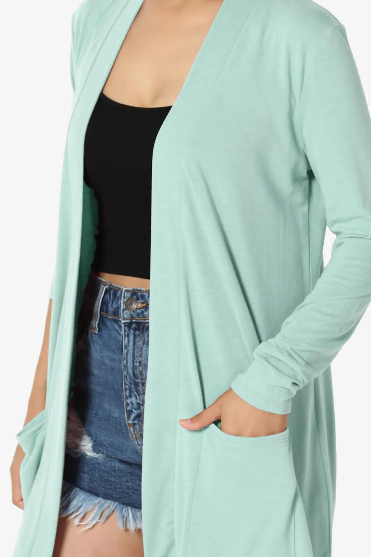 Daday Long Sleeve Pocket Open Front Cardigan