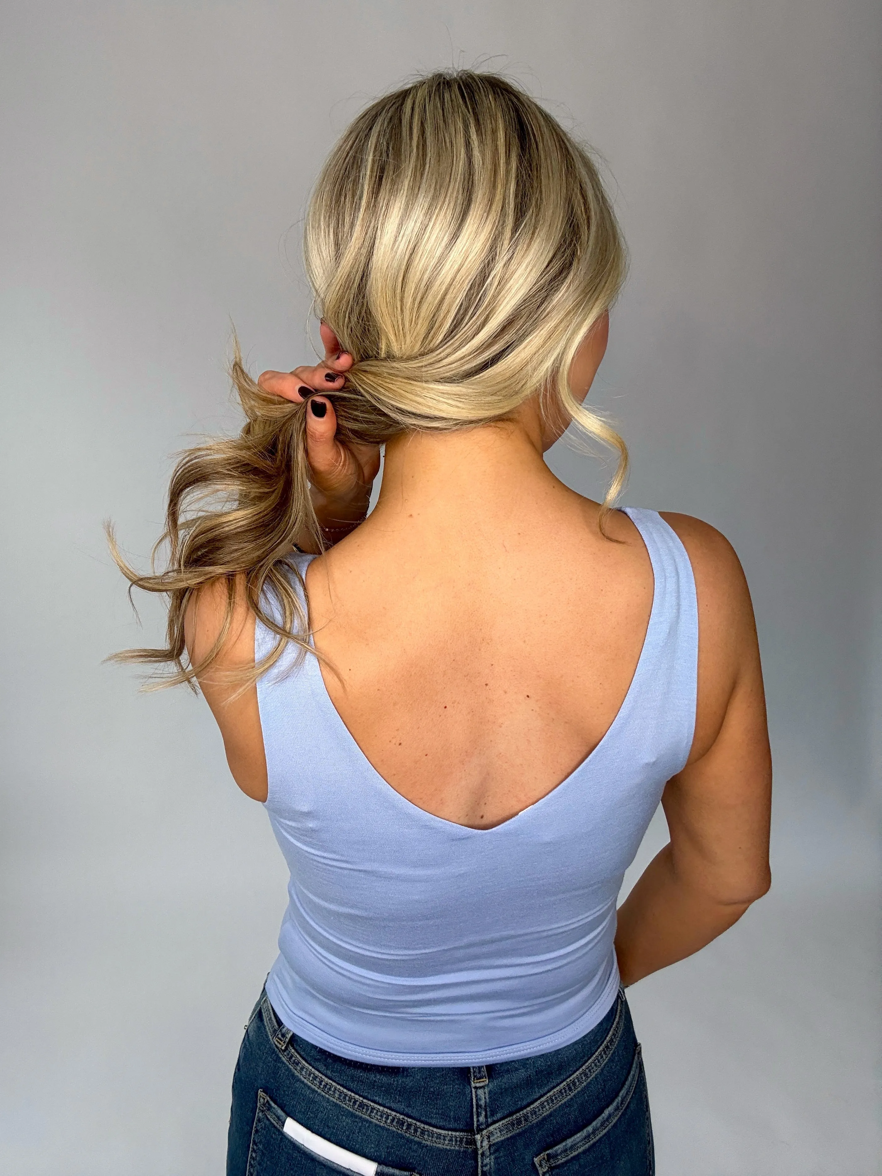 Daily Dose Double Layer Tank - Chambray