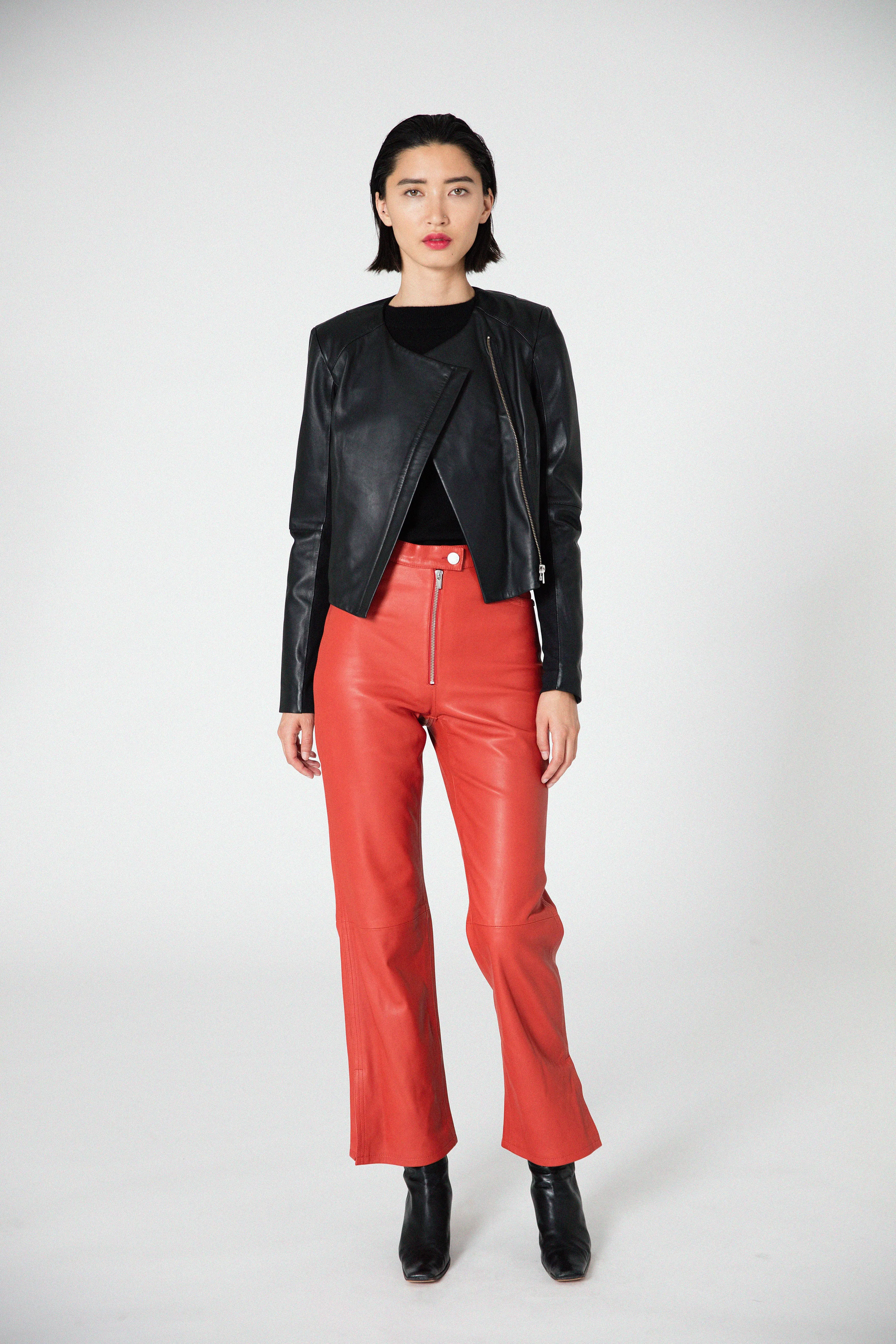 Dali Smooth Leather Jacket Black