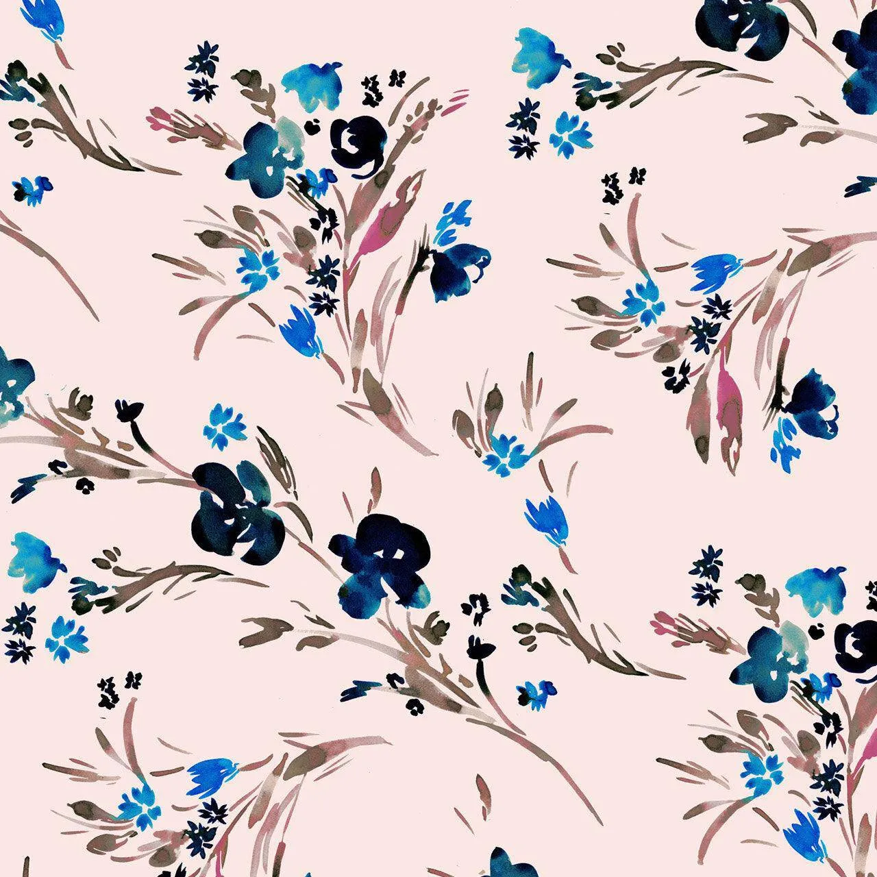 Dashwood Studios - Ace Cotton Lawn - Flourish Bouquet - Blush