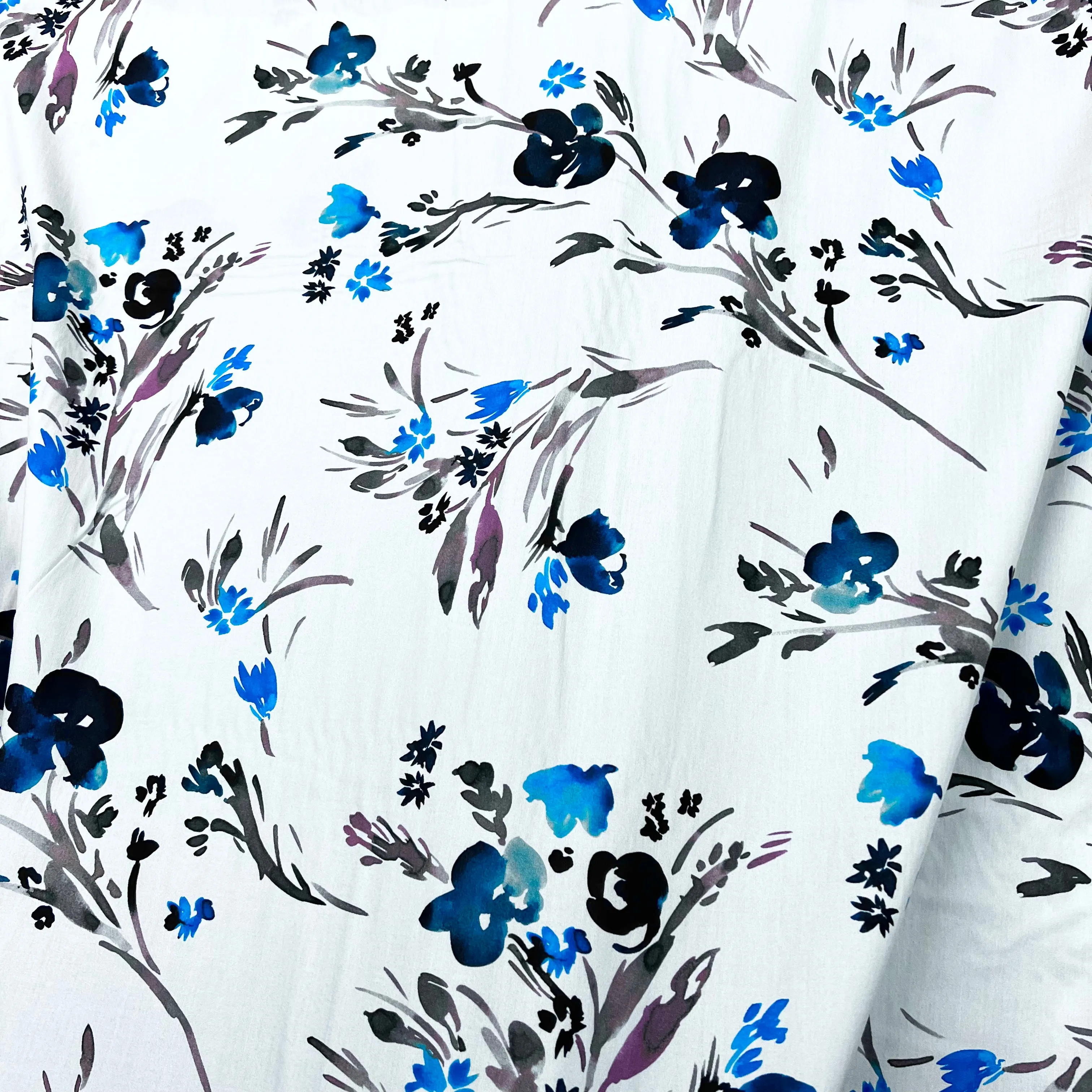 Dashwood Studios - Ace Cotton Lawn - Flourish Bouquet - Sky