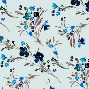 Dashwood Studios - Ace Cotton Lawn - Flourish Bouquet - Sky