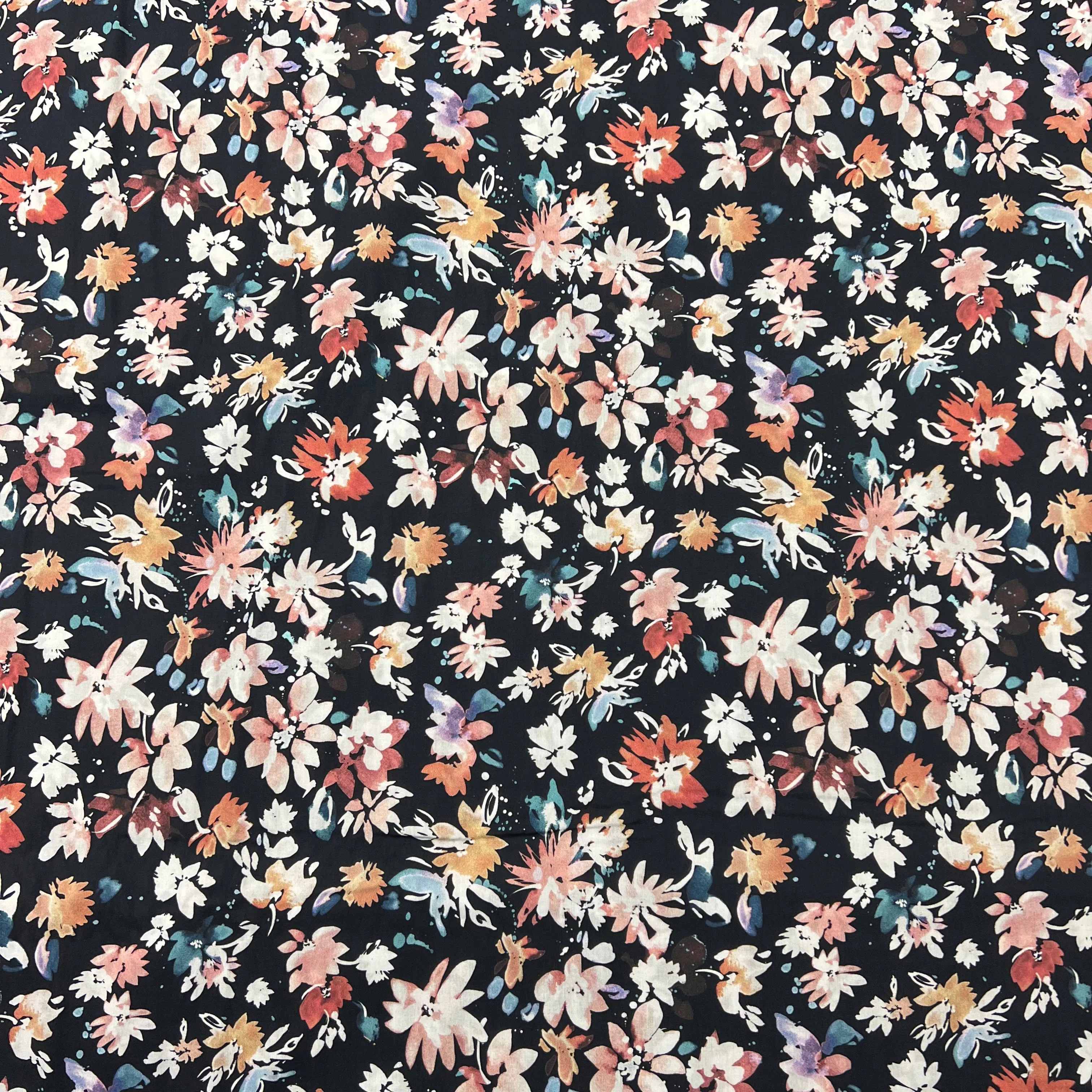 Dashwood Studios - Ace Cotton Lawn - Flourish Floral Spray - Black