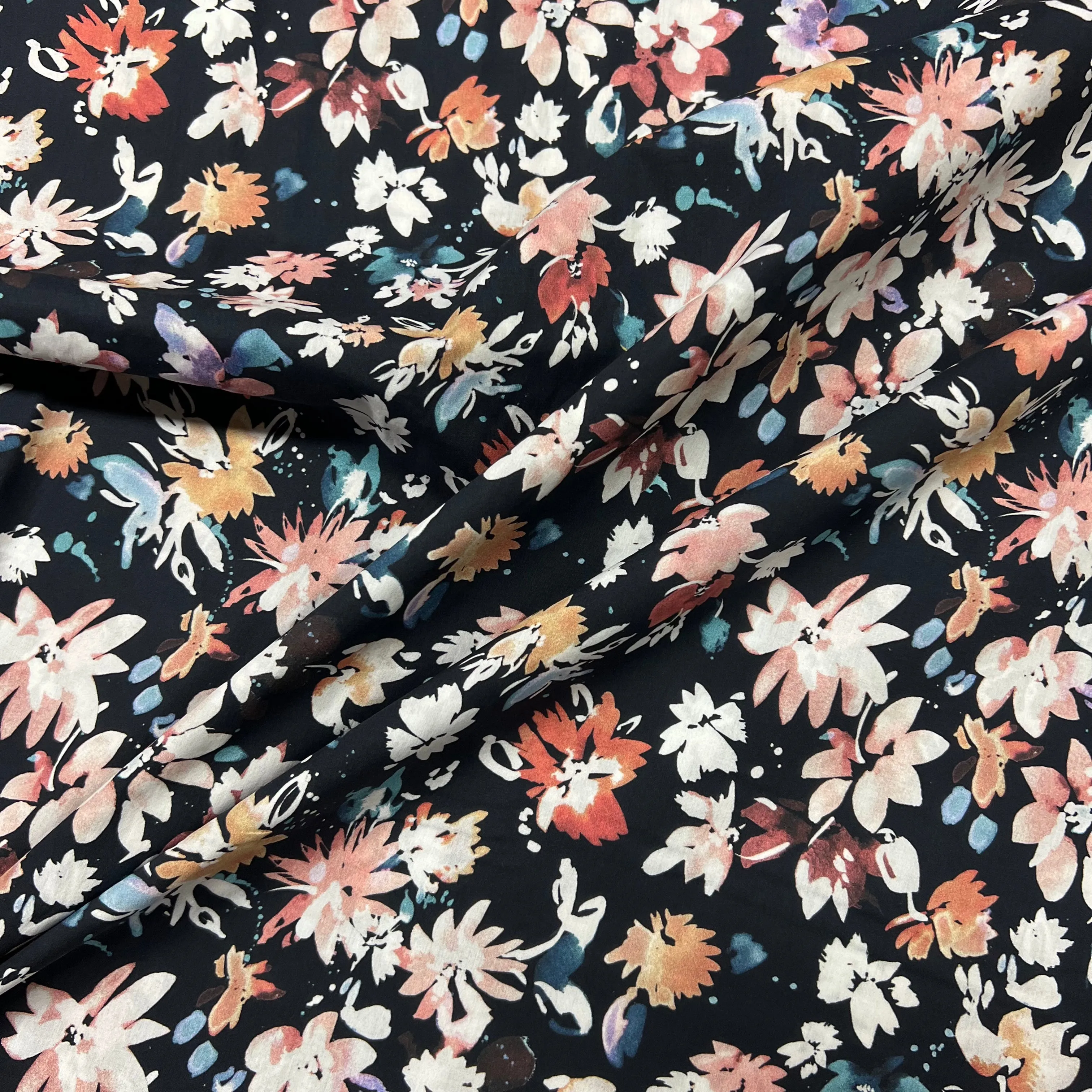 Dashwood Studios - Ace Cotton Lawn - Flourish Floral Spray - Black
