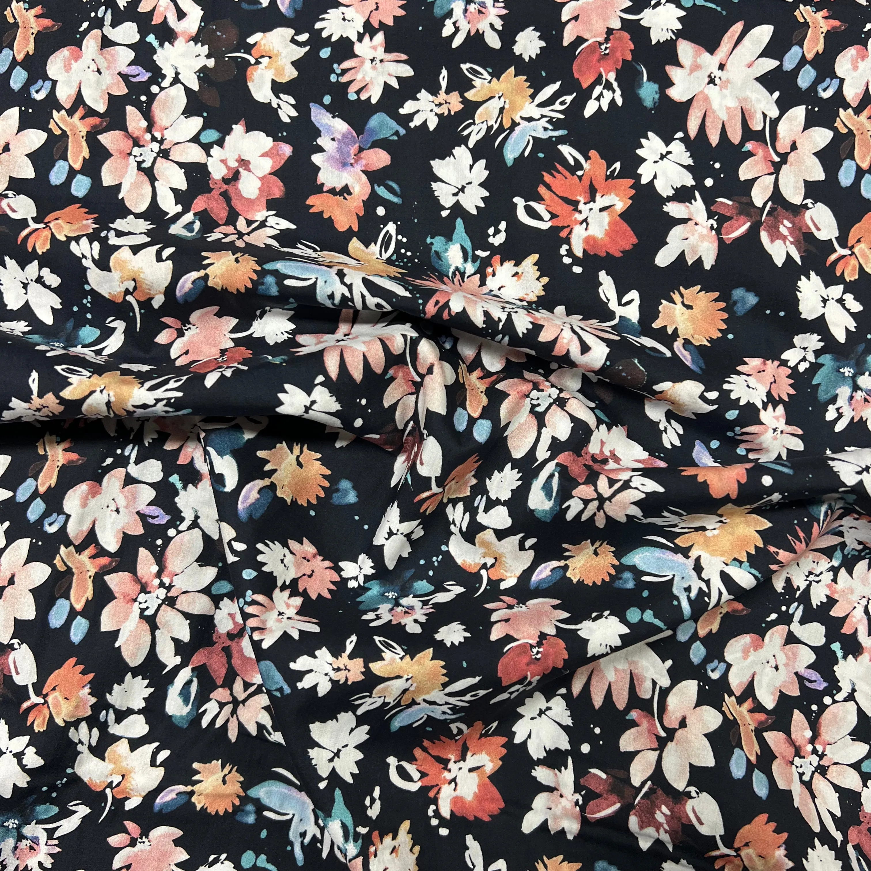 Dashwood Studios - Ace Cotton Lawn - Flourish Floral Spray - Black