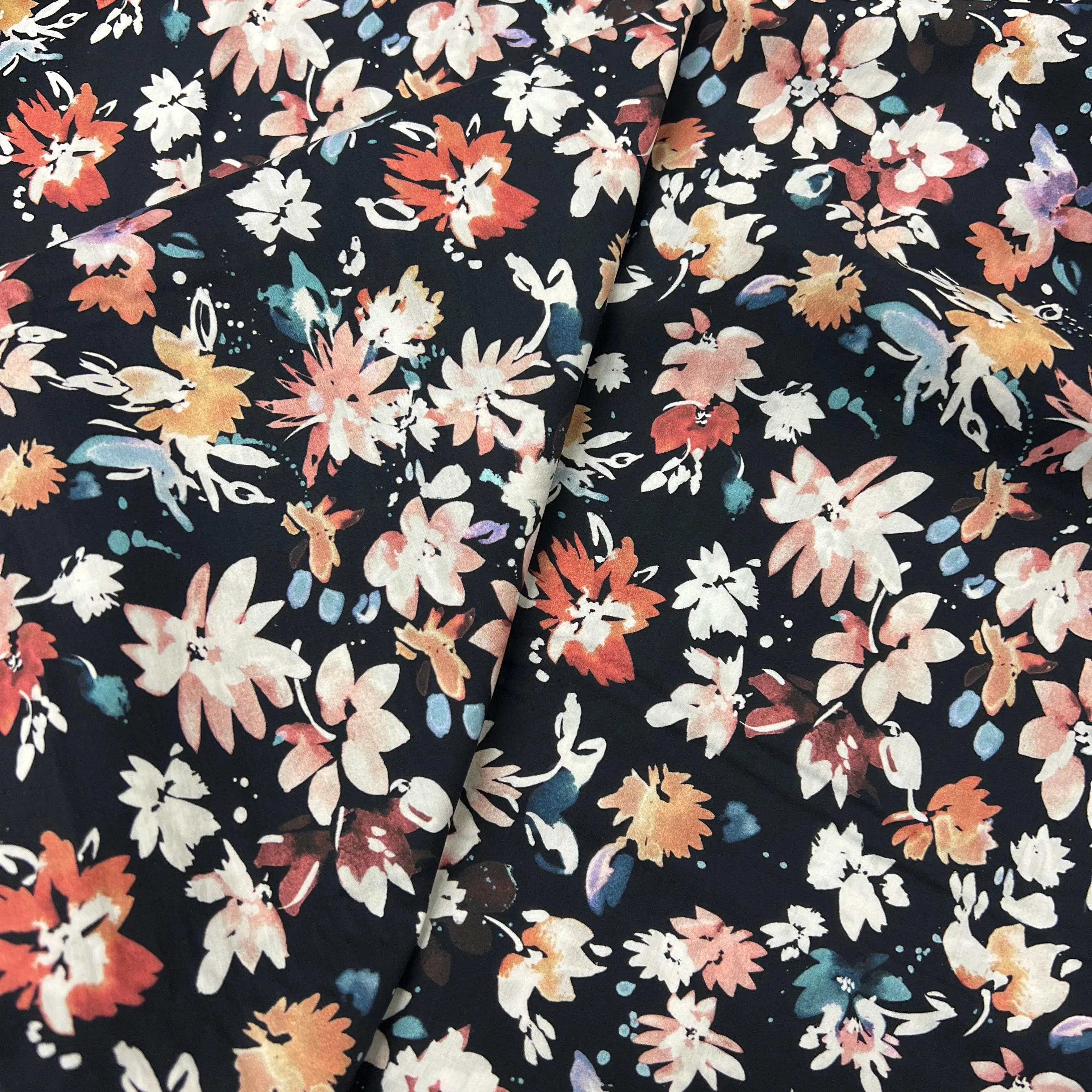 Dashwood Studios - Ace Cotton Lawn - Flourish Floral Spray - Black