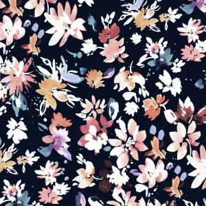 Dashwood Studios - Ace Cotton Lawn - Flourish Floral Spray - Black