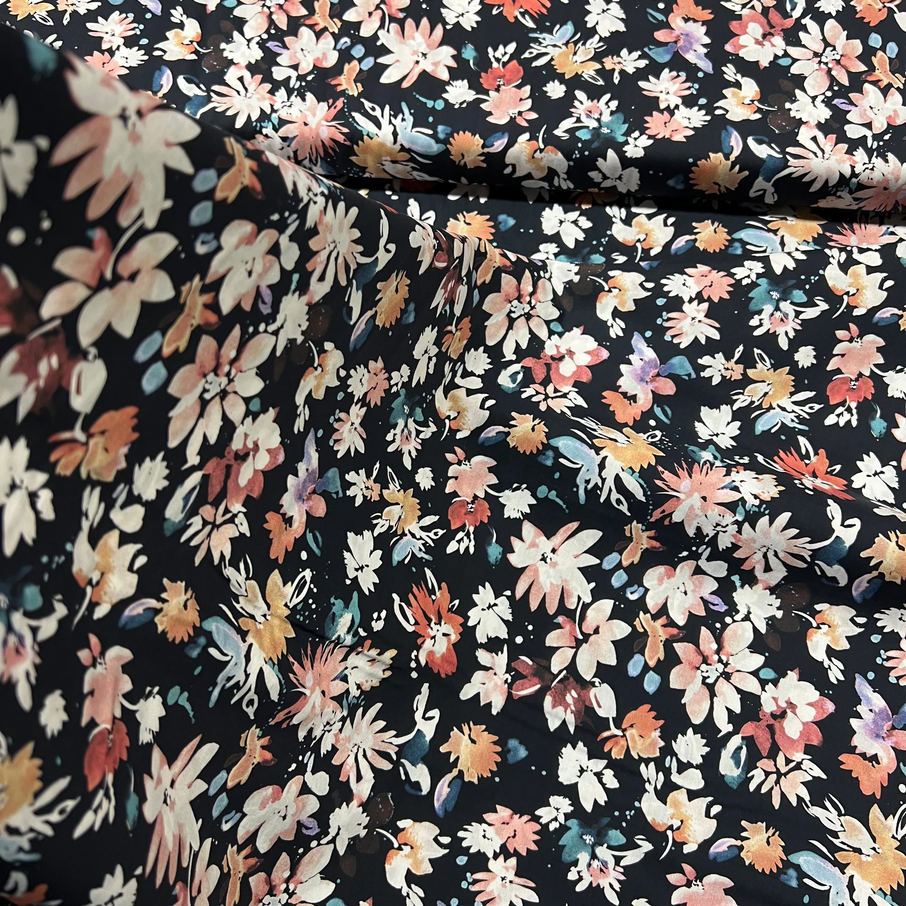 Dashwood Studios - Ace Cotton Lawn - Flourish Floral Spray - Black