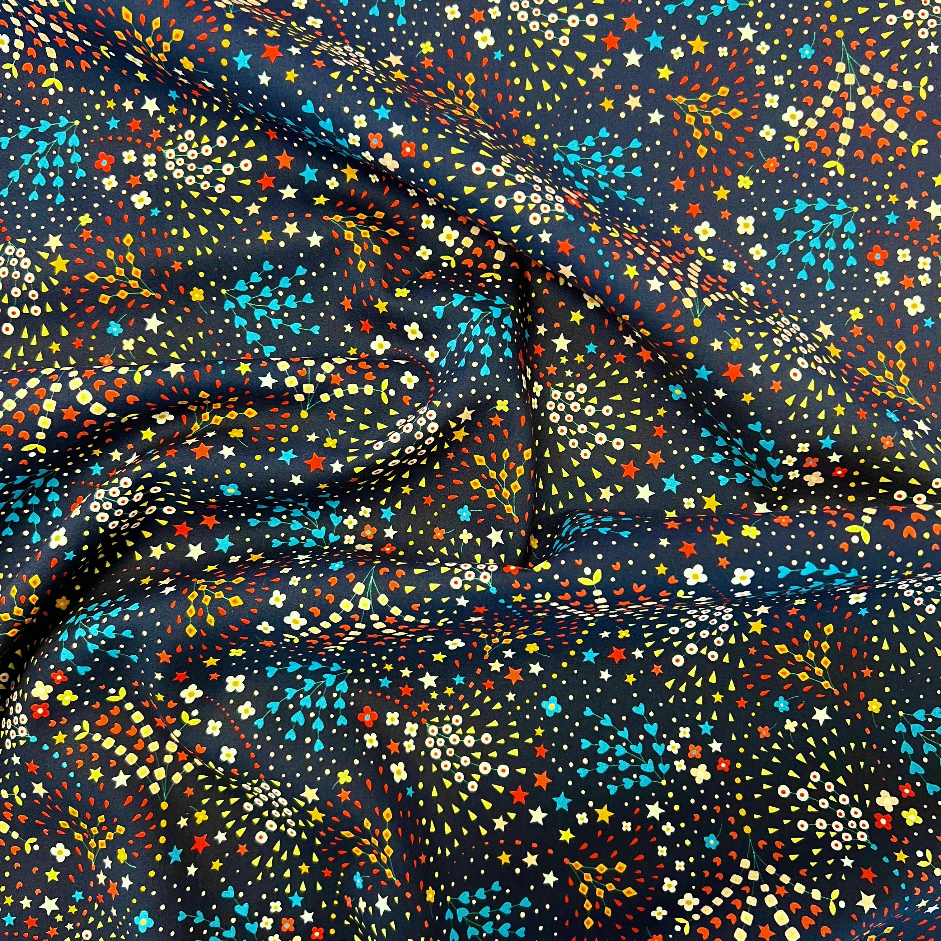 Dashwood Studios - Ace Cotton Lawn - Kaleidoscope Firework - Navy
