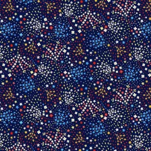 Dashwood Studios - Ace Cotton Lawn - Kaleidoscope Firework - Navy