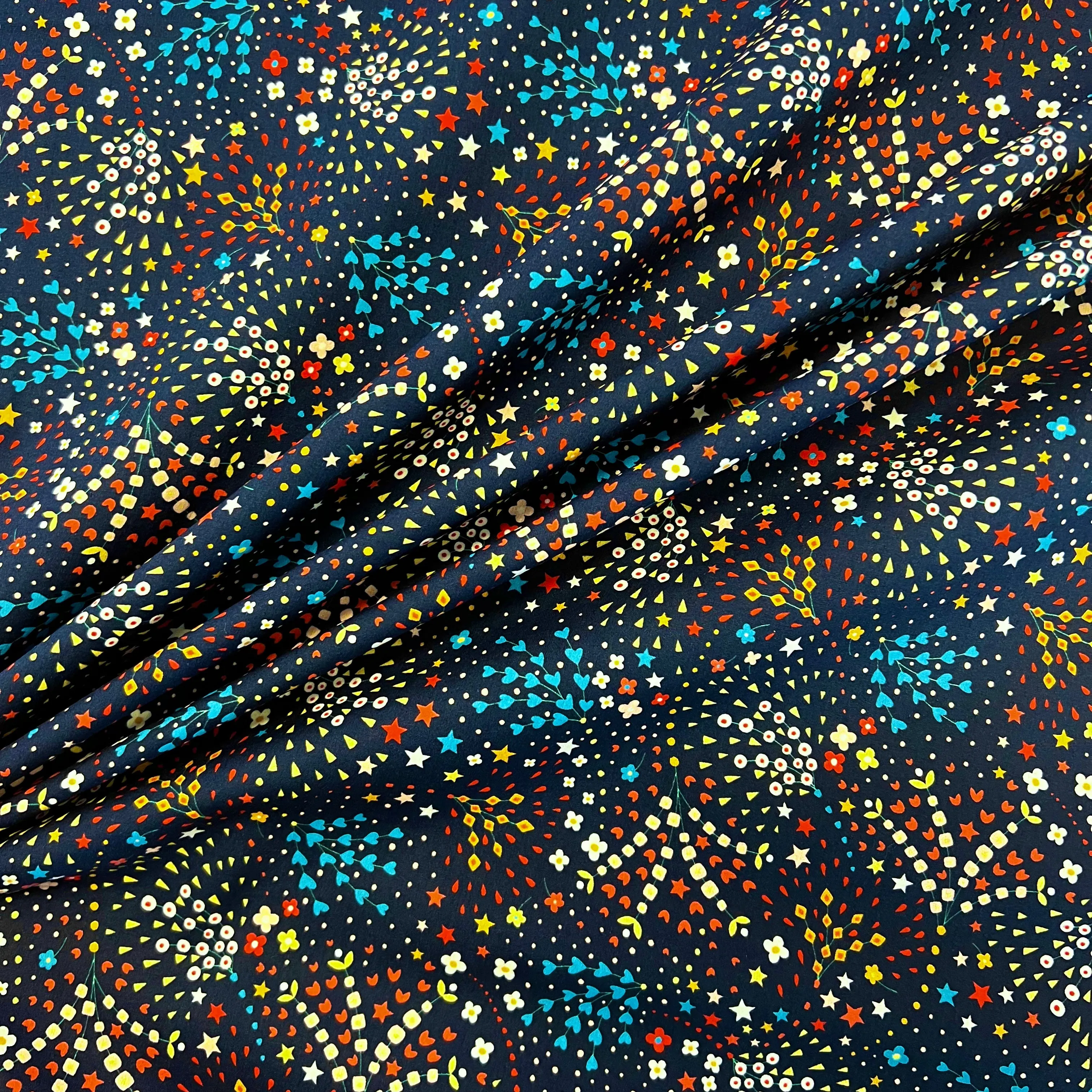 Dashwood Studios - Ace Cotton Lawn - Kaleidoscope Firework - Navy