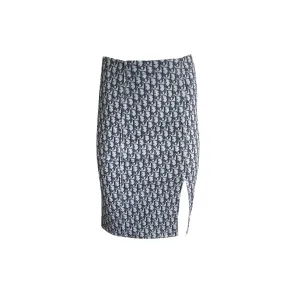 Dior Blue Monogram Pencil Skirt