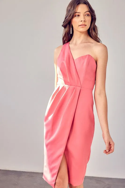 Do   Be Collection Junior One Shoulder Overlap Dress