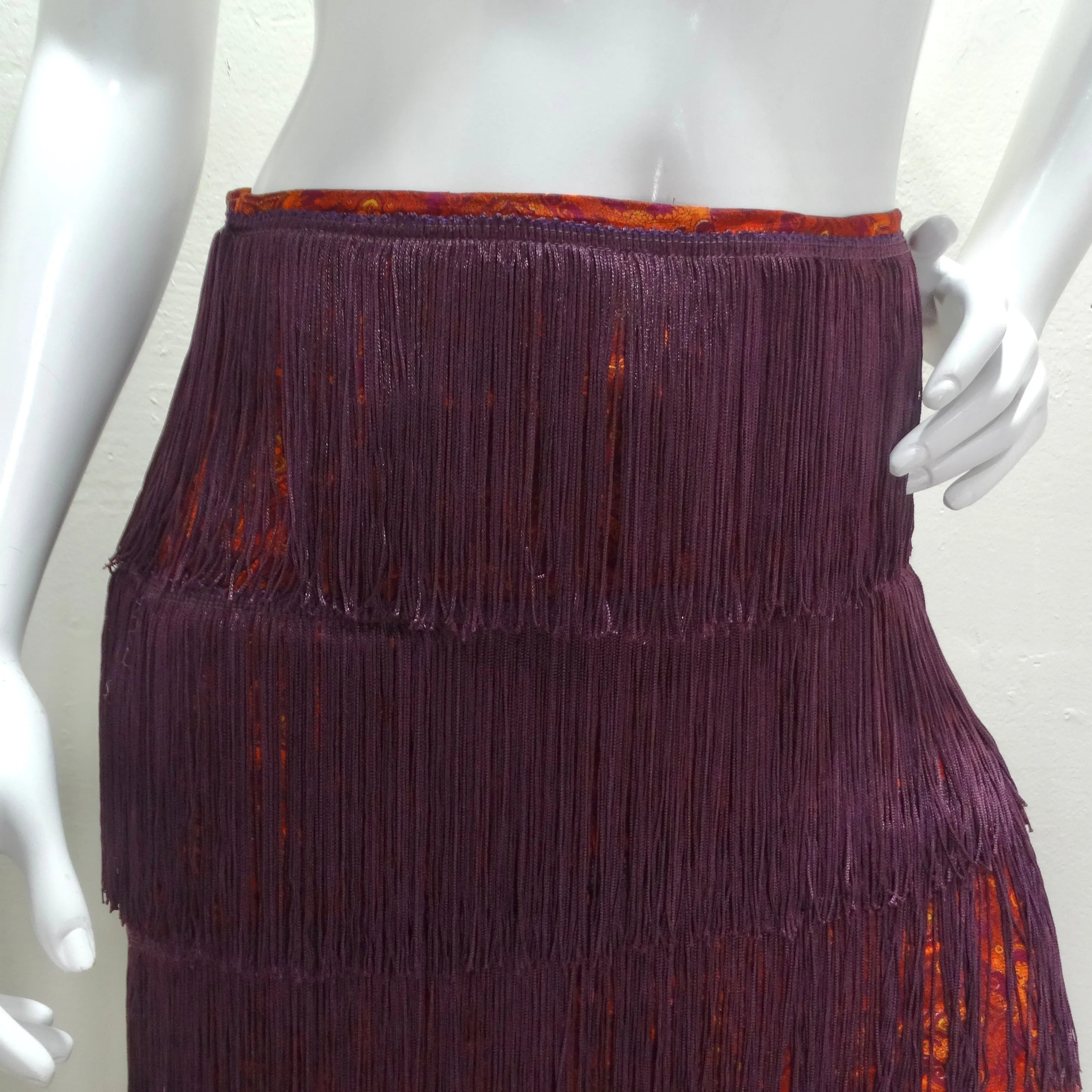 Dolce & Gabbana Y2K Fringe Maxi Skirt