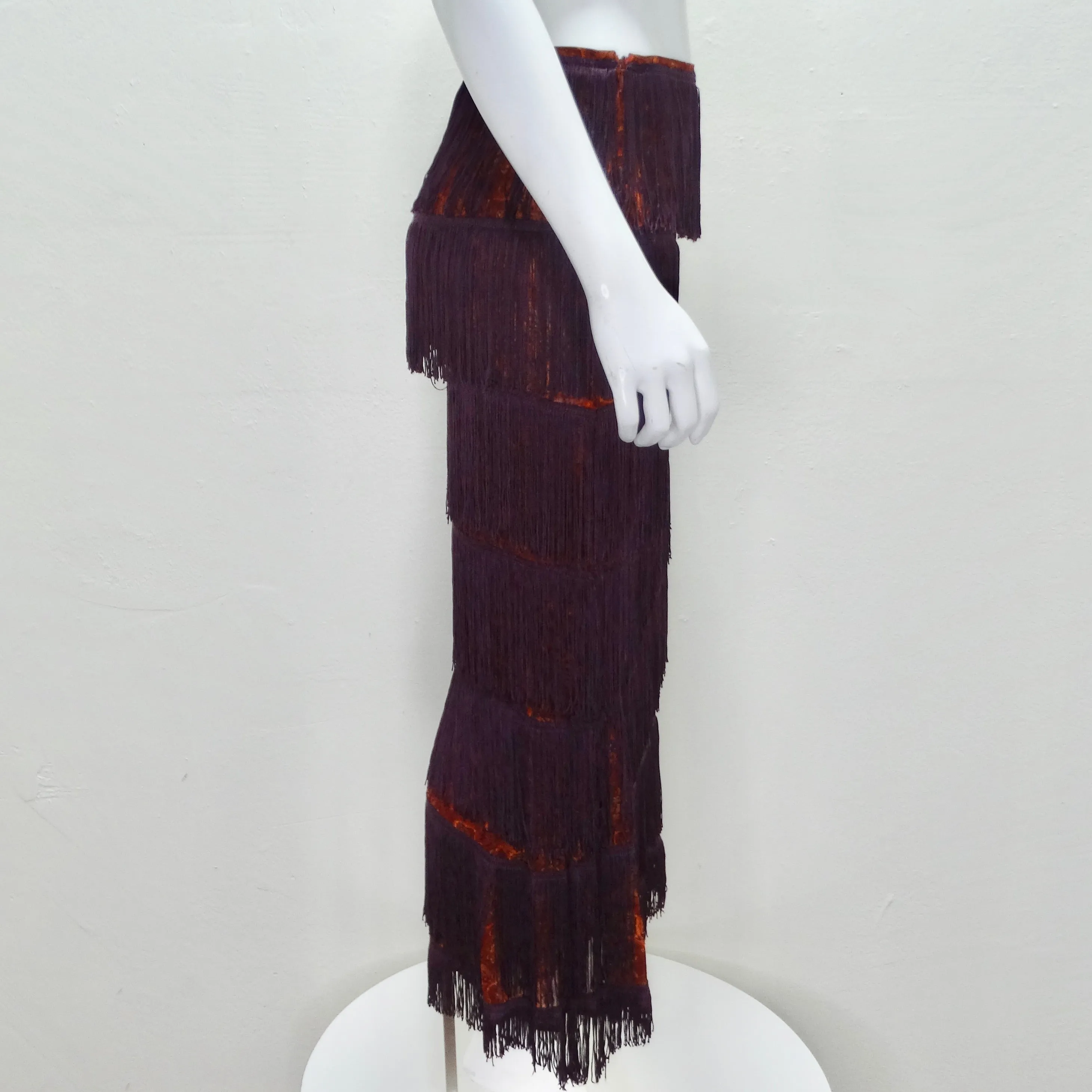 Dolce & Gabbana Y2K Fringe Maxi Skirt